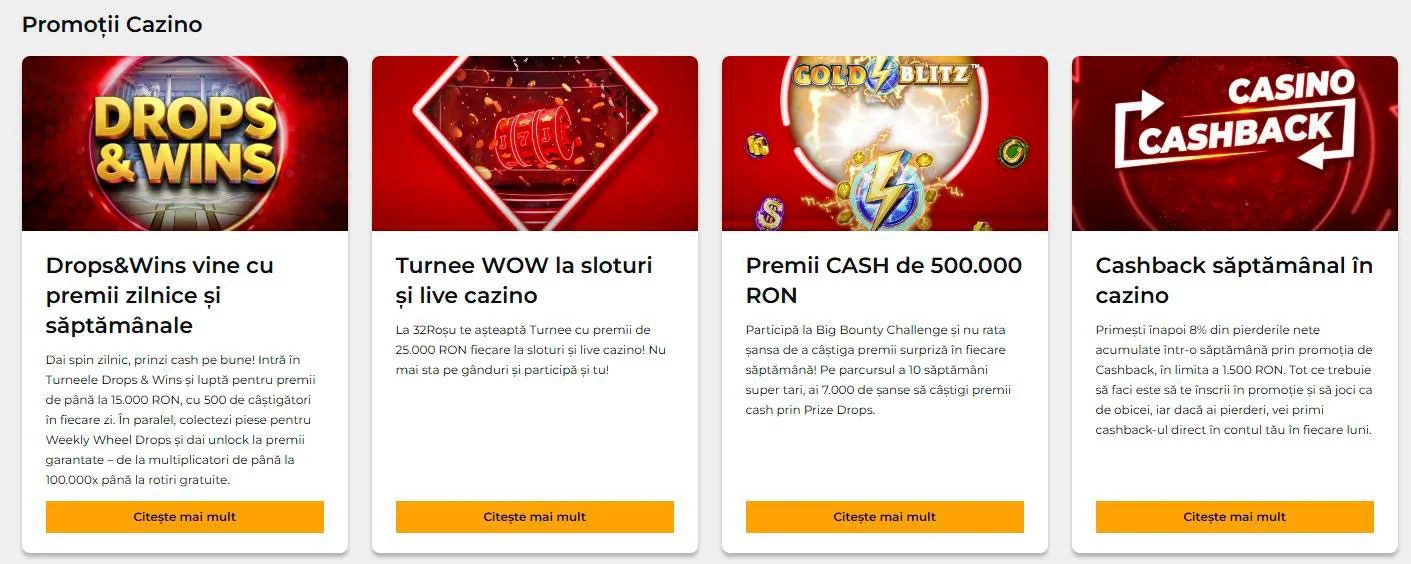 promoții cazinou 32 rosu